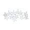 DAK 12ct White Matte Finish Glittered Star Shatterproof Christmas Ornaments 5"